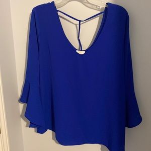 NWT royal blue charming Charlie’s blouse.